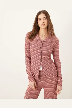ASOS Long sleeve split hem cardigan co-ord in stripe