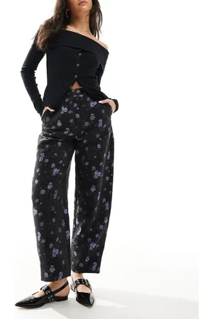 ASOS Floral jacquard arch leg tailored trouser in