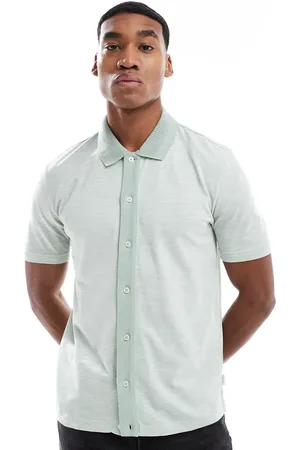 Paul Smith Short sleeve button through polo shirt in light
