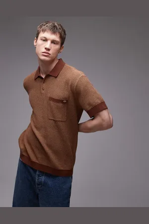 Dickies Rocky knitted polo shirt in dark tan
