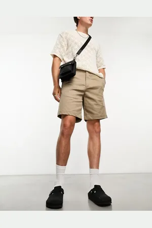 SELECTED Loose fit chino shorts in beige