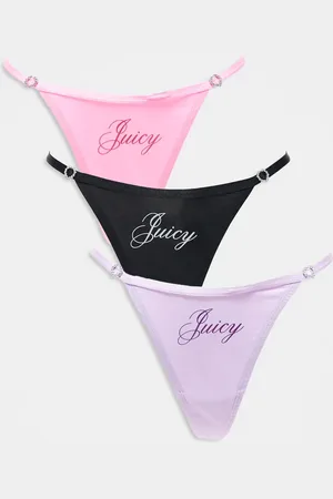 Juicy Couture 3 pack thong set in