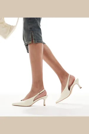 Raid Tristen slingback kitten heeled shoes in butter