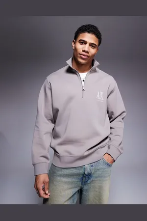Armani Exchange Logo half zip sweatshirt in