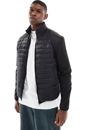 French Connection French Connection light weight puffer jacket with plain sleeves in