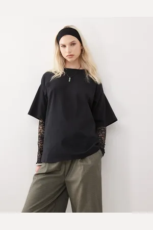 Reclaimed Lace layer t-shirt in
