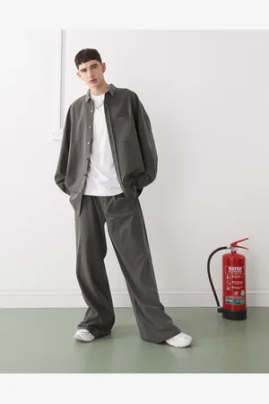 COLLUSION Tailored pull on trouser in pinstripe