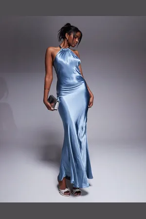 River Island Halterneck slip maxi dress in