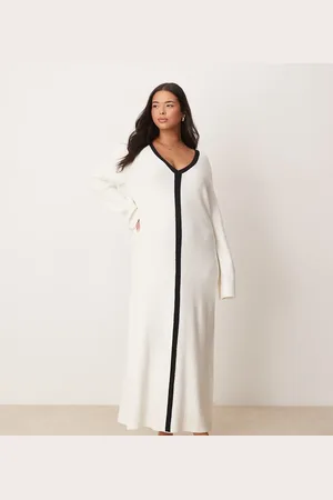 Pretty Lavish Contrast seam knit midaxi dress