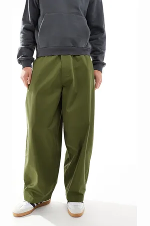 ASOS Super baggy trousers in khaki
