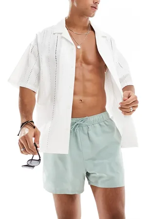 ASOS Swim shorts in short length in duck egg