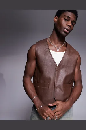 ASOS Faux leather gilet in