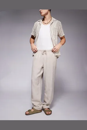 ASOS Baggy trouser with drawstring in natural