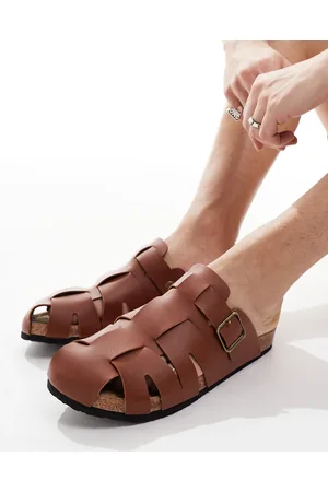 SEQWL RB fisherman sandals in PU Tan