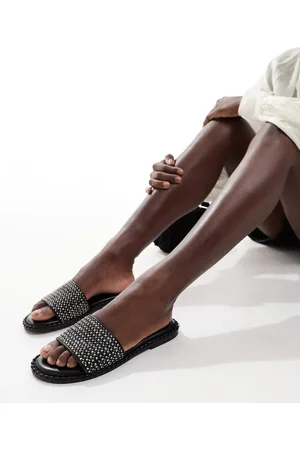 New Look Raffia slider in