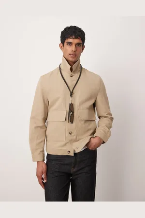 MANGO Overshirt in tan