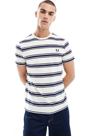 Fred Perry T-shirt in with horizontal thick stripes