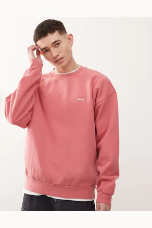 Obey Long sleeve logo t-shirt in pigment mineral