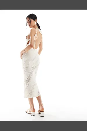 Pull&Bear Lace backless dress in