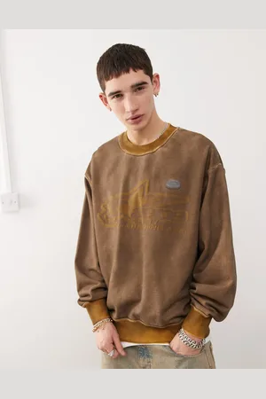 A Bathing Ape Aape By A Bathing Ape logo print front sweatshirt in beige