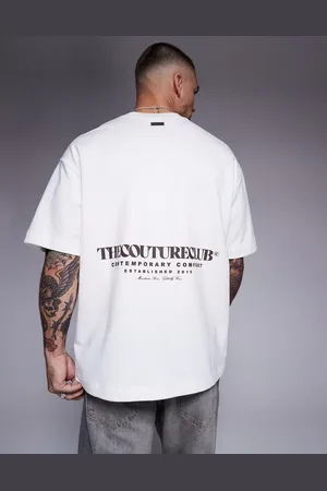 The Couture Club Heavyweight t-shirt with logo back print in off