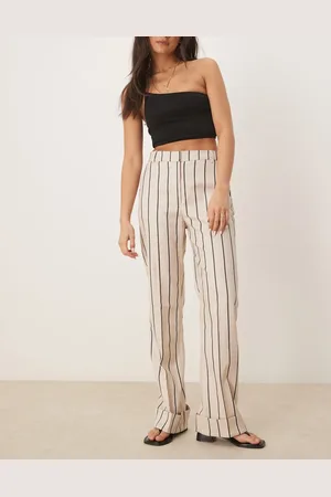 ASOS Tailored relaxed trouser in stone stripe co-ord