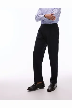 MANGO Elasticated waist tailored trousers in
