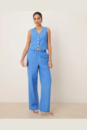 Y.A.S Linen touch wide leg trouser co-ord in provence