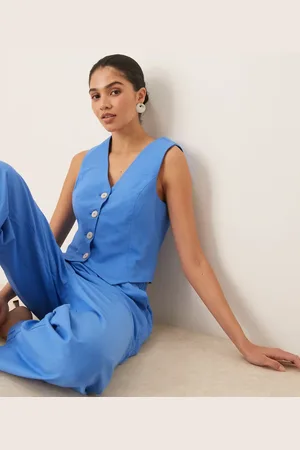 Y.A.S Linen touch waistcoat co-ord in provence