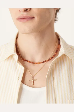 ASOS 2 pack beaded and pendant necklace in tone