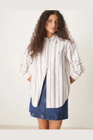 GANT Relaxed fit archive oxford logo striped shirt in