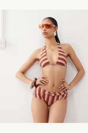 Motel Avi striped belted swim short in