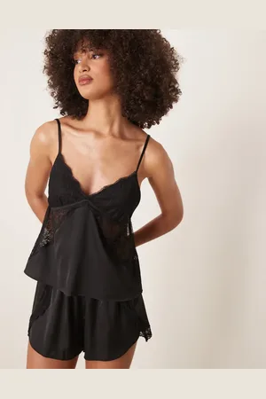 Abercrombie & Fitch Sheer lace pyjama cami top in co-ord
