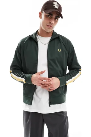 Fred Perry Two colour taped track jacket in