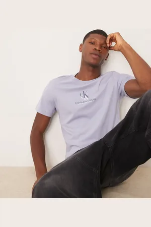 Calvin Klein Shadow logo t-shirt in lilac