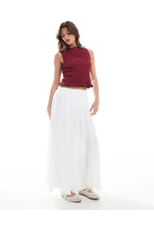New Look Pleated full midi skirt in