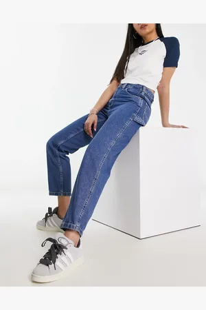 Dickies Ellendale mid rise straight fit denim mom jeans in classic