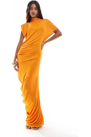 ASOS Slinky draped evening dress in
