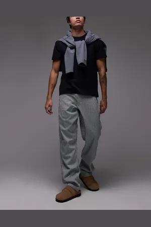 Dickies Garyville regular fit hickory stipe trousers in