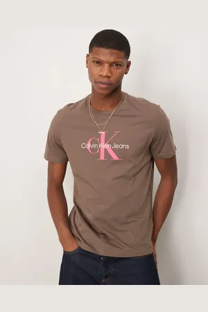 Calvin Klein Large monologo t-shirt in and pink