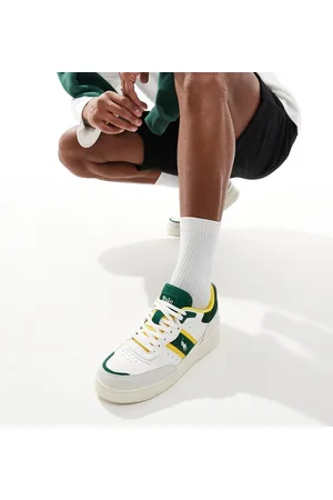 Ralph Lauren Masters Sport 125 trainer in off , green and yellow