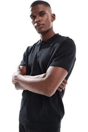 New Look Short sleeve knitted polo in
