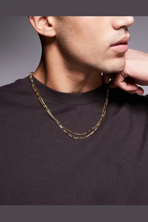 ASOS 2 pack waterproof stainless steel chain necklaces in tone