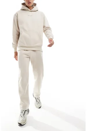 Sixth June Printed motif straight leg jogger co-ord in beige