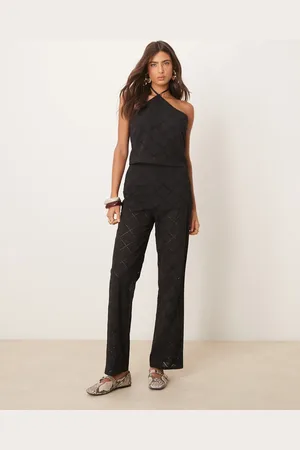 ASOS Straight leg trousers co-ord with geo cutwork in