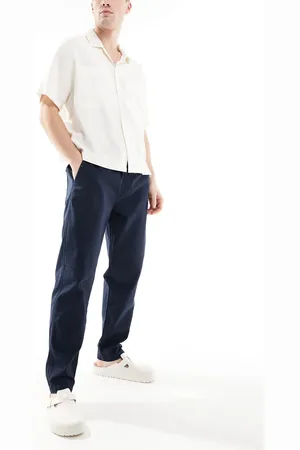 River Island Linen look pull on trousers in