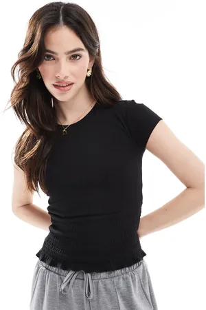 Cotton On Cotton On pia shirred short sleeve top in