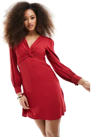 & OTHER STORIES Twist front mini dress in