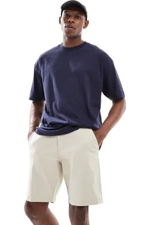 ASOS Slim regular length chino shorts in stone