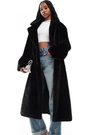ASOS ASOS DESIGN Tall longline chuck on faux fur coat in
